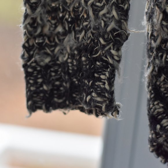 Slouchy Oversized Knit Grey LF Sweater Back Zipper - Picture 6 of 7